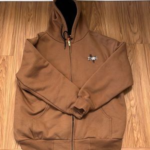 texas embroidered zipper hoodie